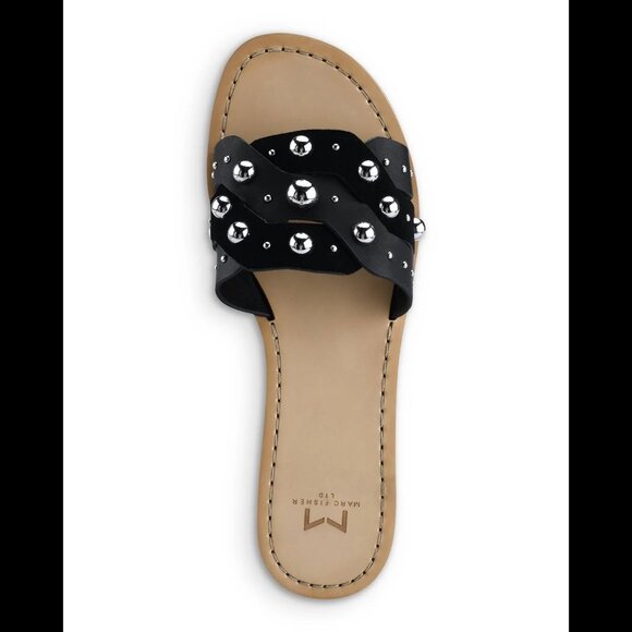 Marc Fisher Shoes - Marc Fisher Paxton Studded Leather Slides 6